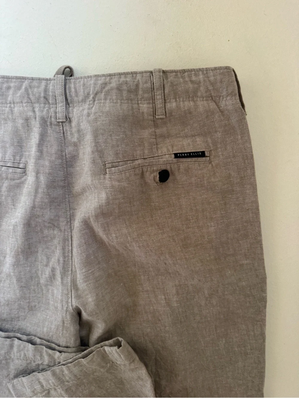 Perry Ellis Linen Drawstring Pants Relaxed Lightweight Casual 30x32